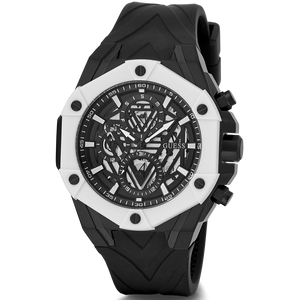 Guess Formula Chronograph Black Dial Black Silicone Strap Watch For Men - GW0579G1 Buy Now By Guess