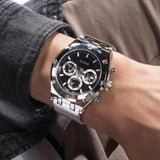 Guess Continental Quartz Black Dial Silver Mesh Strap Watch For Men - GW0582G1 Buy Now By Guess