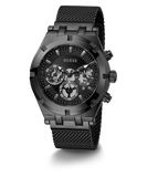 Guess Continental Chronograph Black Dial Black Mesh Strap Watch For Men - GW0582G3 Buy Now By Guess