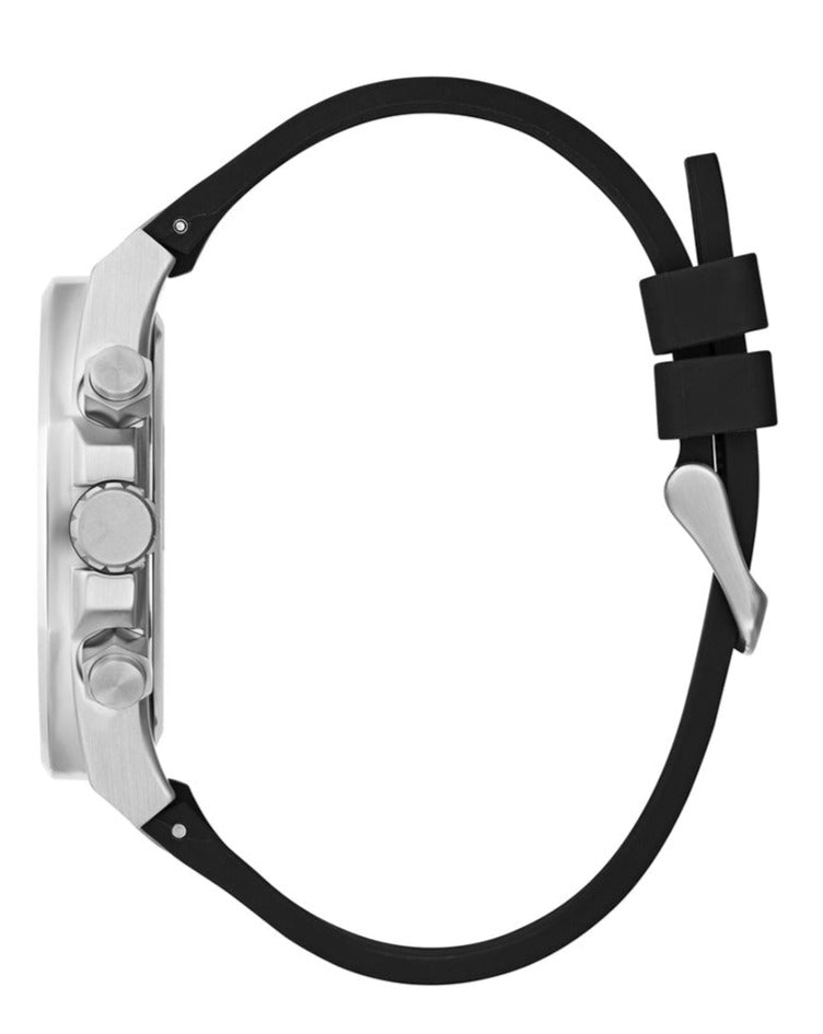 Guess Empire Chronograph Black Dial Black Silicon Strap Watch For Men - GW0583G1 Buy Now By Guess