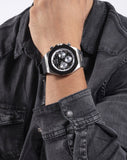 Guess Empire Chronograph Black Dial Black Silicon Strap Watch For Men - GW0583G1 Buy Now By Guess