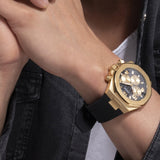 Guess Empire Chronograph Quartz Black Dial Black Silicon Strap Watch For Men - GW0583G2 Buy Now By Guess