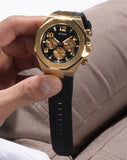 Guess Empire Chronograph Quartz Black Dial Black Silicon Strap Watch For Men - GW0583G2 Buy Now By Guess