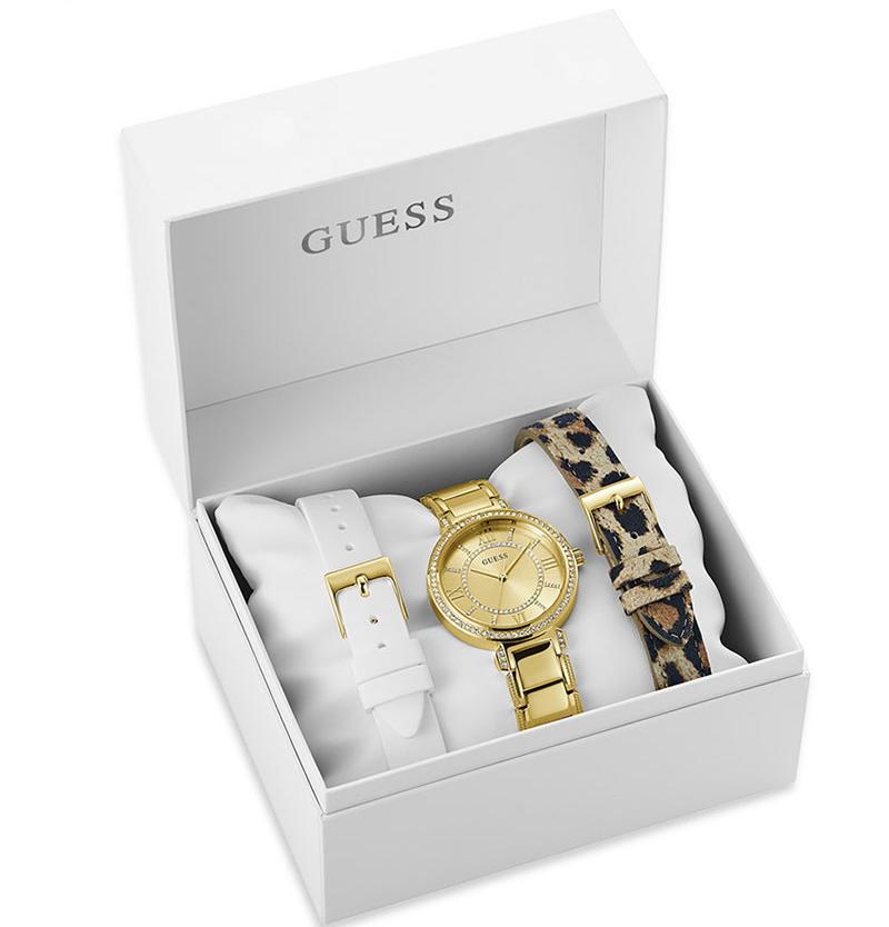 Guess Montage Quartz Gold Dial Gold Steel Strap Watch For Women - GW0588L1 Buy Now By Guess