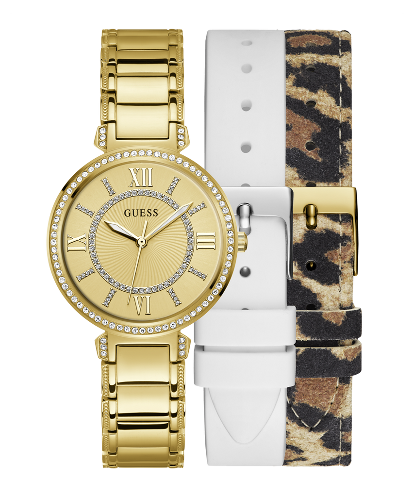 Guess Montage Quartz Gold Dial Gold Steel Strap Watch For Women - GW0588L1 Buy Now By Guess