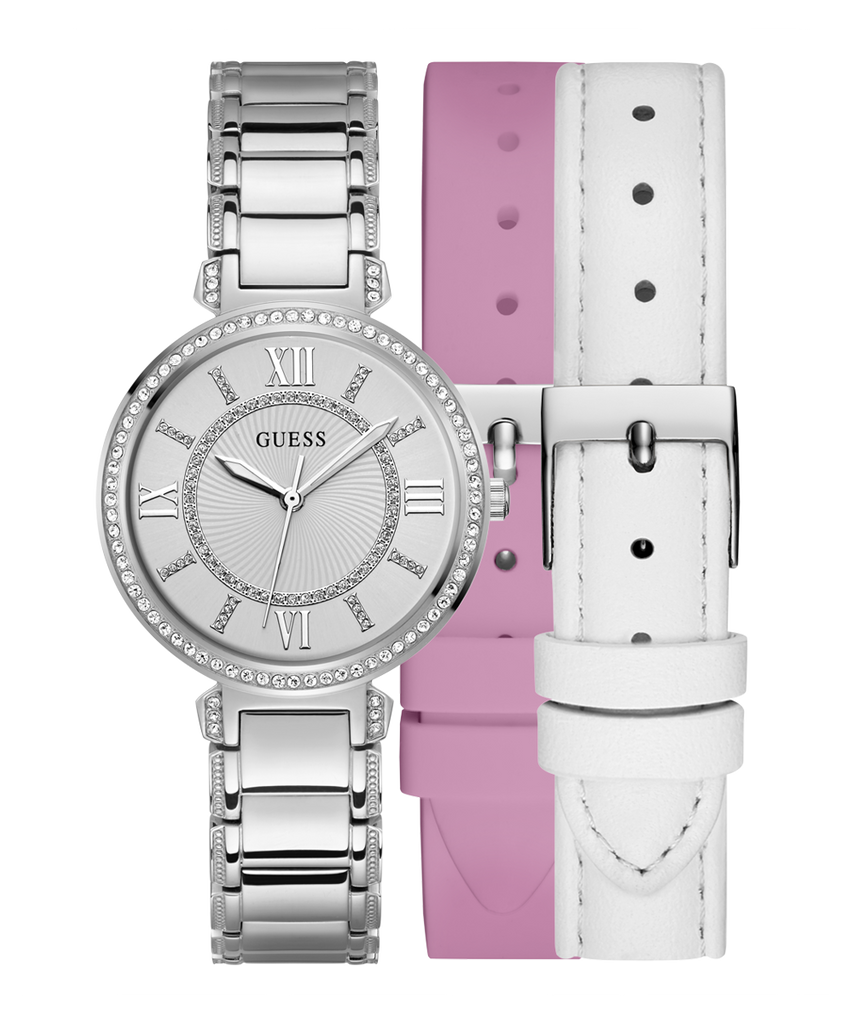 Guess Montage Quartz Silver Dial Silver Steel Strap Watch For Women - GW0588L2 Buy Now By Guess