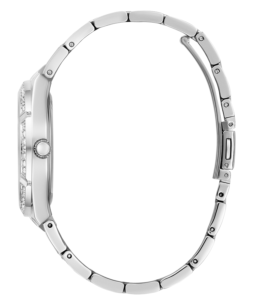 Guess Allara Quartz Silver Dial Silver Steel Strap Watch For Women - GW0604L1 Buy Now By Guess