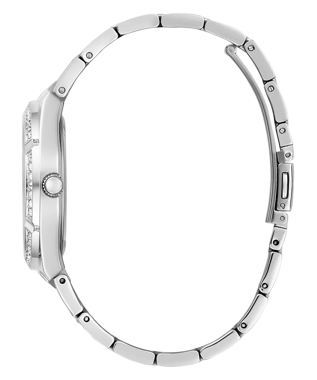 Guess Allara Quartz Silver Dial Silver Steel Strap Watch For Women - GW0604L1 Buy Now By Guess