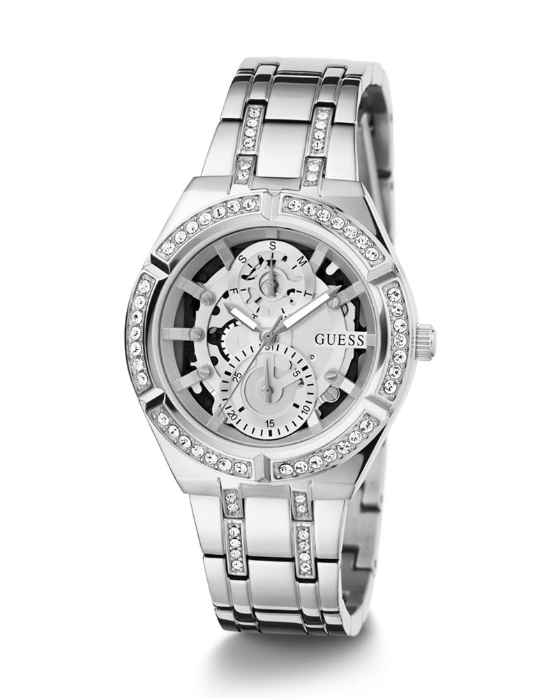 Guess Allara Quartz Silver Dial Silver Steel Strap Watch For Women - GW0604L1 Buy Now By Guess