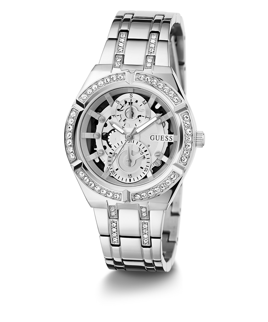 Guess Allara Quartz Silver Dial Silver Steel Strap Watch For Women - GW0604L1 Buy Now By Guess