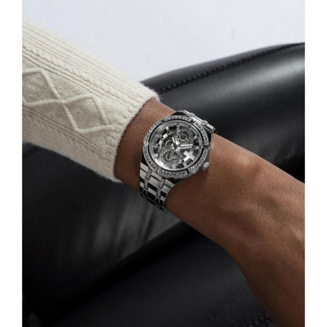 Guess Allara Quartz Silver Dial Silver Steel Strap Watch For Women - GW0604L1 Buy Now By Guess