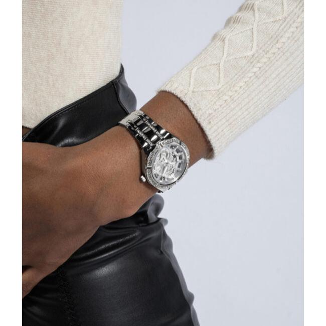 Guess Allara Quartz Silver Dial Silver Steel Strap Watch For Women - GW0604L1 Buy Now By Guess