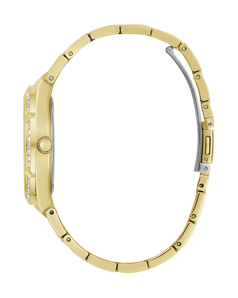 Guess Allara Quartz Gold Dial Gold Steel Strap Watch For Women - GW0604L2 Buy Now By Guess