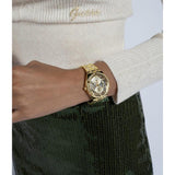 Guess Allara Quartz Gold Dial Gold Steel Strap Watch For Women - GW0604L2 Buy Now By Guess