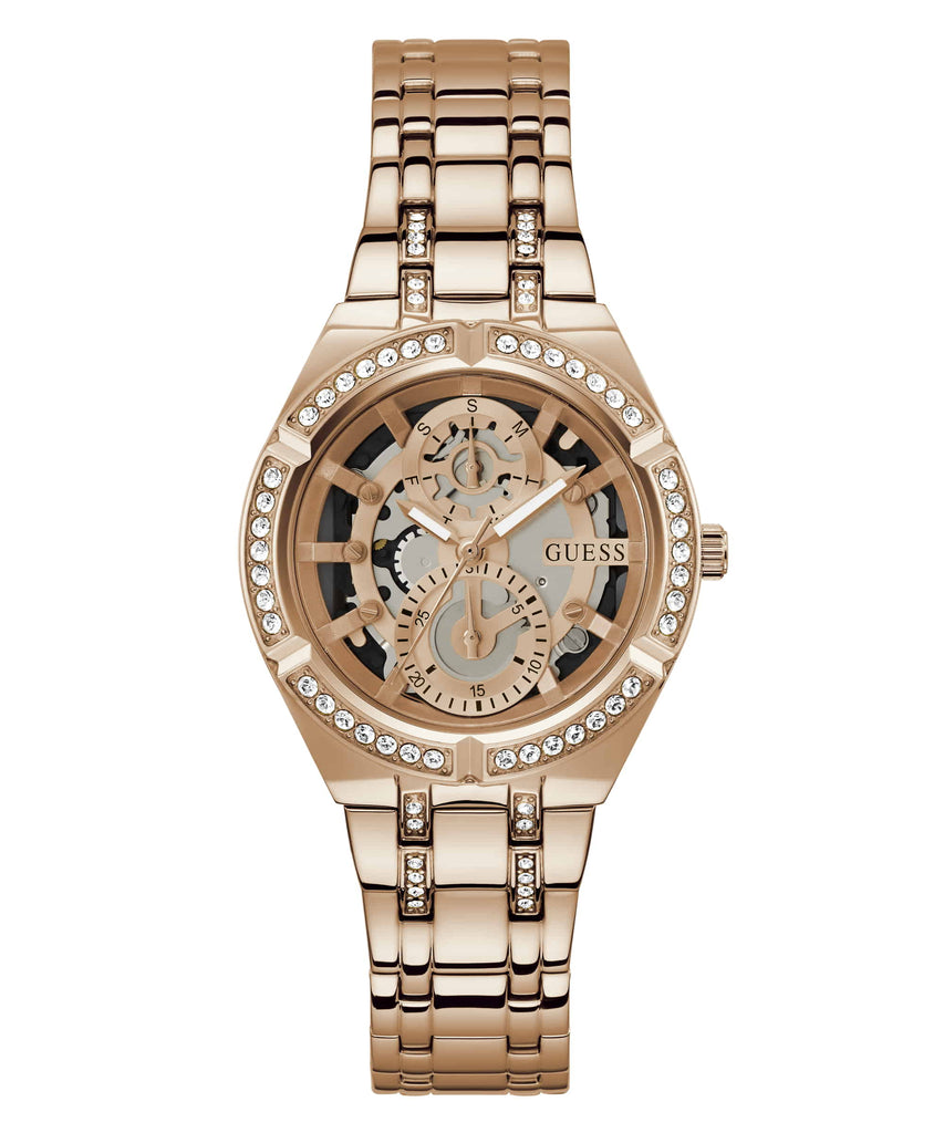 Guess Allara Quartz Rose Gold Dial Rose Gold Steel Strap Watch For Women - GW0604L3 Buy Now By Guess