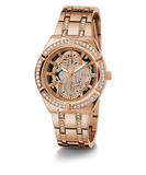 Guess Allara Quartz Rose Gold Dial Rose Gold Steel Strap Watch For Women - GW0604L3 Buy Now By Guess