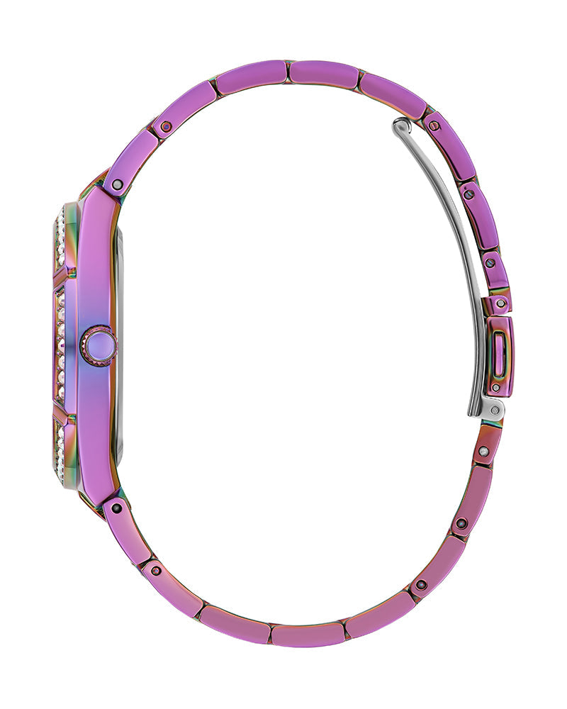 Guess Allara Quartz Purple Dial Purple Steel Strap Watch For Women - GW0604L4 Buy Now By Guess