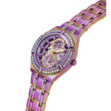 Guess Allara Quartz Purple Dial Purple Steel Strap Watch For Women - GW0604L4 Buy Now By Guess