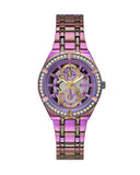 Guess Allara Quartz Purple Dial Purple Steel Strap Watch For Women - GW0604L4 Buy Now By Guess