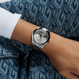 Guess Cubed Analog Silver Dial Silver Steel Strap Watch For Women - GW0606L1 Buy Now By Guess