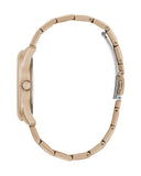 Guess Cubed Analog Black Dial Rose Gold Steel Strap Watch For Women - GW0607L3 Buy Now By Guess