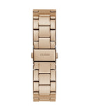 Guess Cubed Analog Black Dial Rose Gold Steel Strap Watch For Women - GW0607L3 Buy Now By Guess