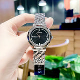 Guess Rumour Quartz Black Dial Silver Steel Strap Watch For Women - GW0613L1 Buy Now By Guess