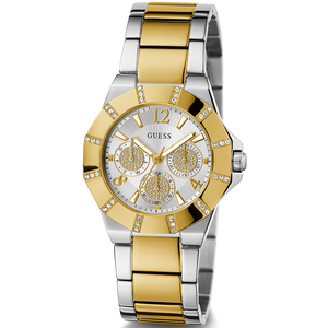 Guess Sunray Multifunction Silver Dial Two Tone Steel Strap Watch for Women - GW0616L2 Buy Now By Guess