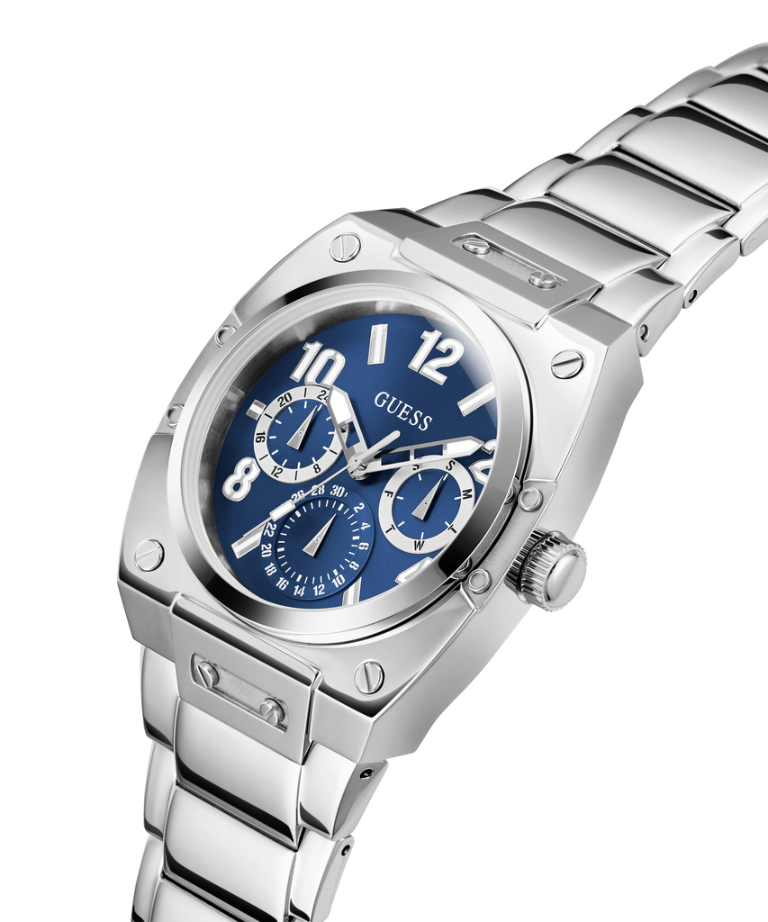 Guess Prodigy Chronograph Blue Dial Silver Steel Strap Watch For Men - GW0624G1 Buy Now By Guess