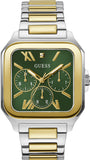 Guess Dress Chronograph Multifunction Green Dial Two Tone Steel Strap Watch For Men - GW0631G1 Buy Now By Guess