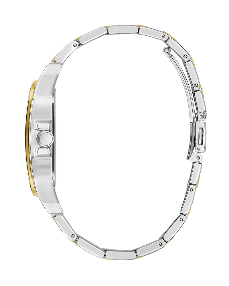 Guess Dress Chronograph Multifunction Green Dial Two Tone Steel Strap Watch For Men - GW0631G1 Buy Now By Guess