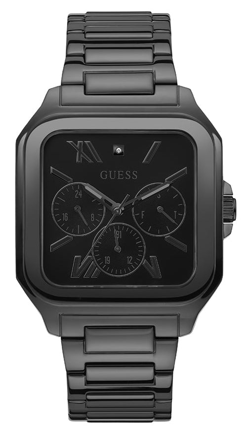 Guess Integrity Analog Black Dial Black Steel Strap Watch for Men - GW0631G2 Buy Now By Guess