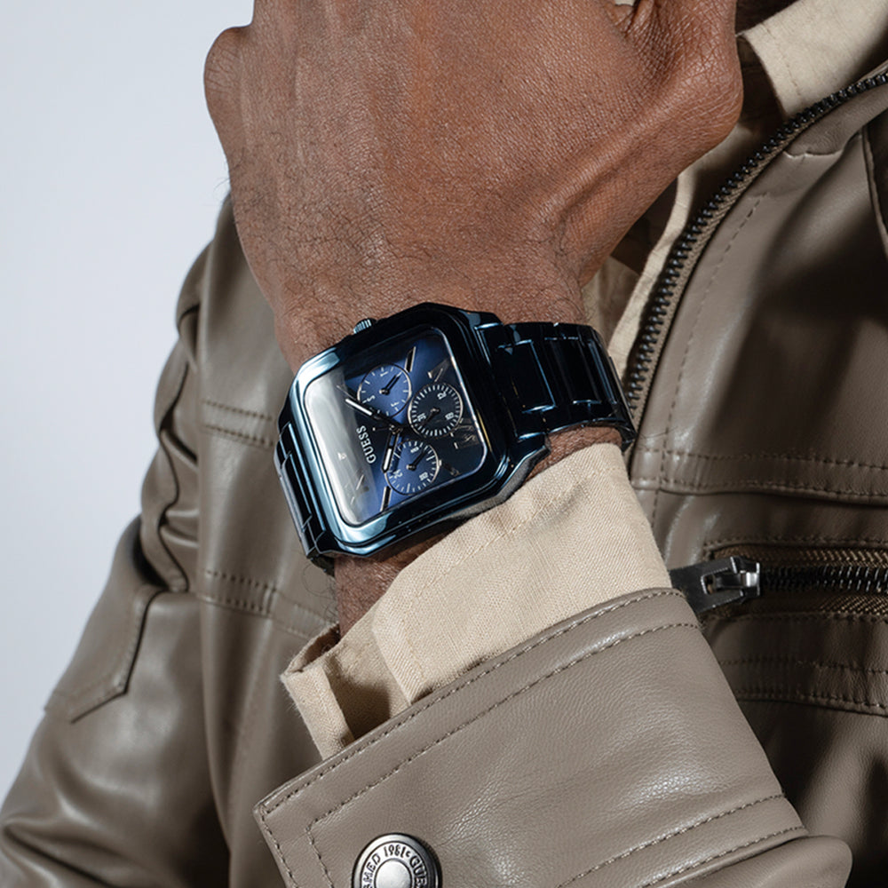 Guess Dress Multifunction Blue Dial Blue Steel Strap Watch for Men - GW0631G3 Buy Now By Guess