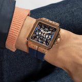 Guess Leo Chronograph Blue Dial Blue Silicone Strap Watch For Men - GW0637G3 Buy Now By Guess