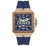 Guess Leo Chronograph Blue Dial Blue Silicone Strap Watch For Men - GW0637G3 Buy Now By Guess