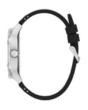 Guess Duke Crystals Black Dial Black Silicone Strap Watch For Men - GW0641G1 Buy Now By Guess