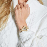 Guess Fame Crystals Gold Dial Gold Steel Strap Watch For Women - GW0644L2 Buy Now By Guess