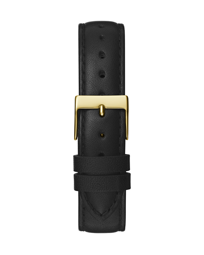 Guess Rumour Quartz Gold Dial Black Leather Strap Watch For Women - GW0689L2 Buy Now By Guess