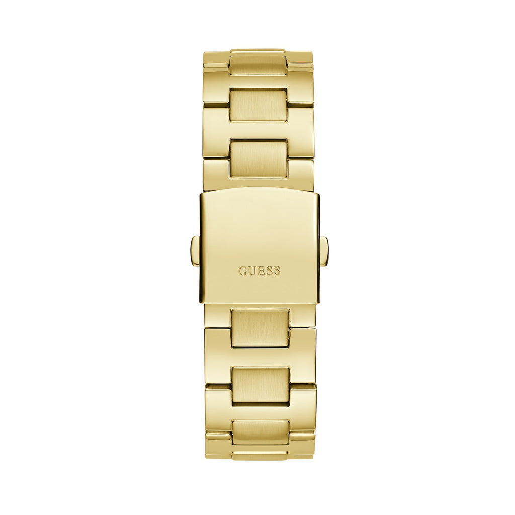 Guess Equity Analog Green Dial Gold Steel Strap Watch For Men - GW0703G2 Buy Now By Guess