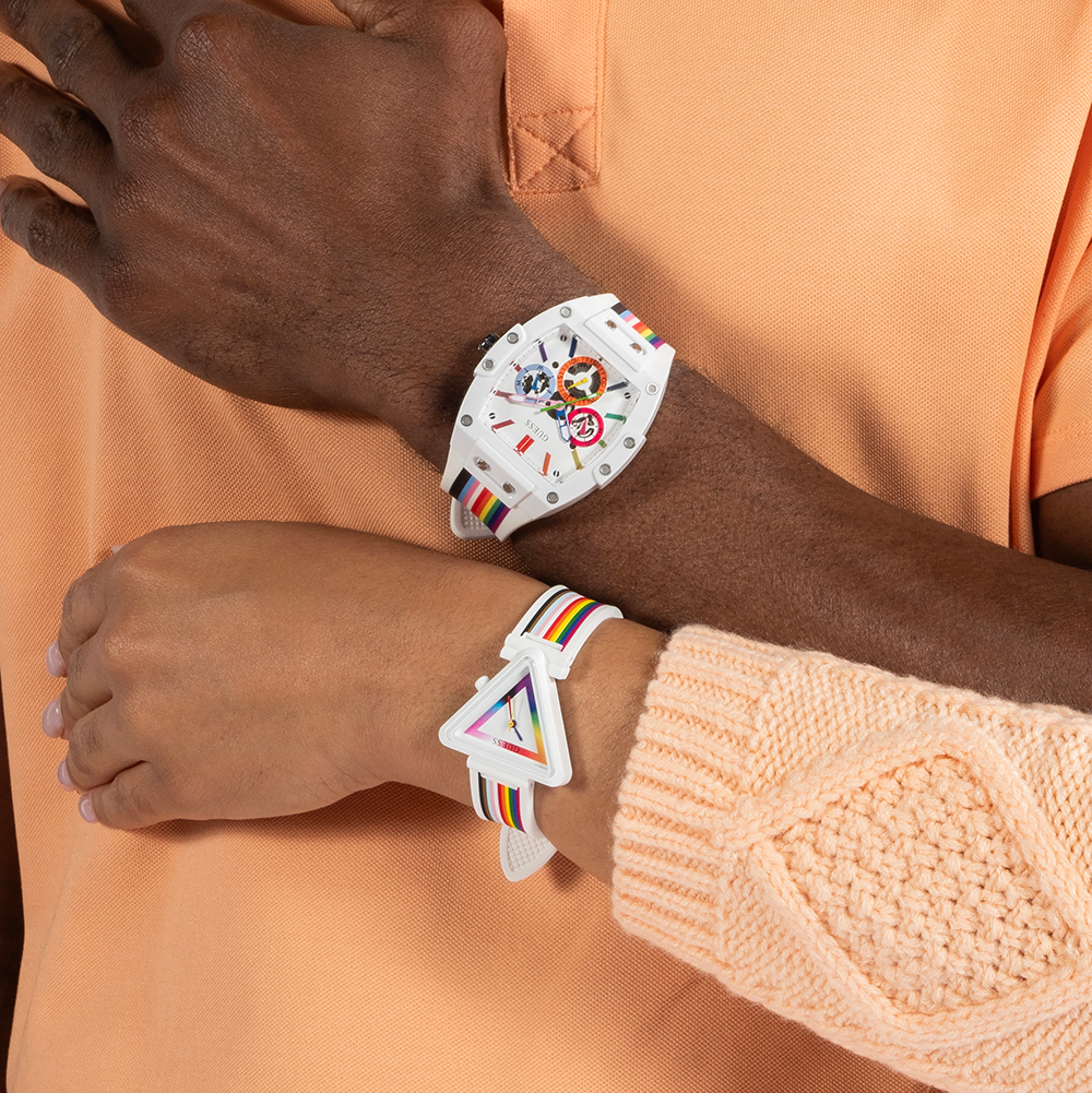 Guess Phoenix Analog White Dial White Silicone Strap Watch for Men - GW0720G1 Buy Now By Guess