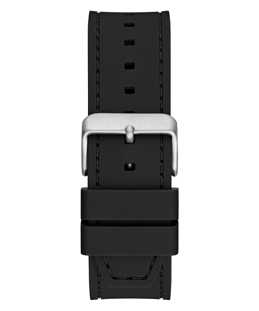 Guess Baguette Crystals Black Dial Black Silicone Strap Watch For Men - GW0208G1 Buy Now By Guess