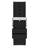 Guess Baguette Crystals Black Dial Black Silicone Strap Watch For Men - GW0208G1 Buy Now By Guess