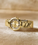 Guess Crystal Clear Analog Gold Dial Gold Steel Strap Watch for Women - GW0470L2 Buy Now By Guess
