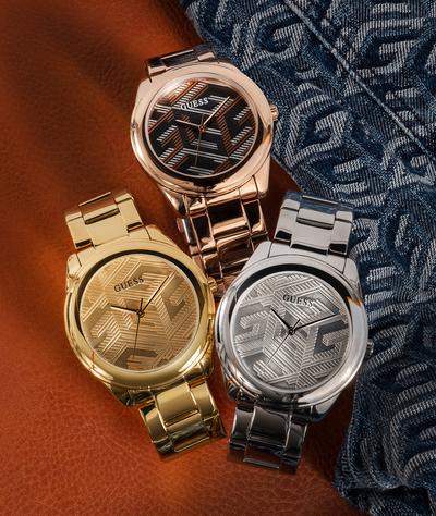 Guess G-Twist Gold Dial Gold Steel Strap Watch for Women - W1082L2 Buy Now By Guess