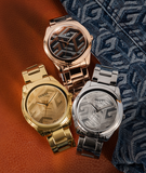 Guess G-Twist Gold Dial Gold Steel Strap Watch for Women - W1082L2 Buy Now By Guess