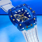 Guess Phoenix Multifunction Blue Dial White Rubber Strap Watch for Men - GW0499G6 Buy Now By Guess
