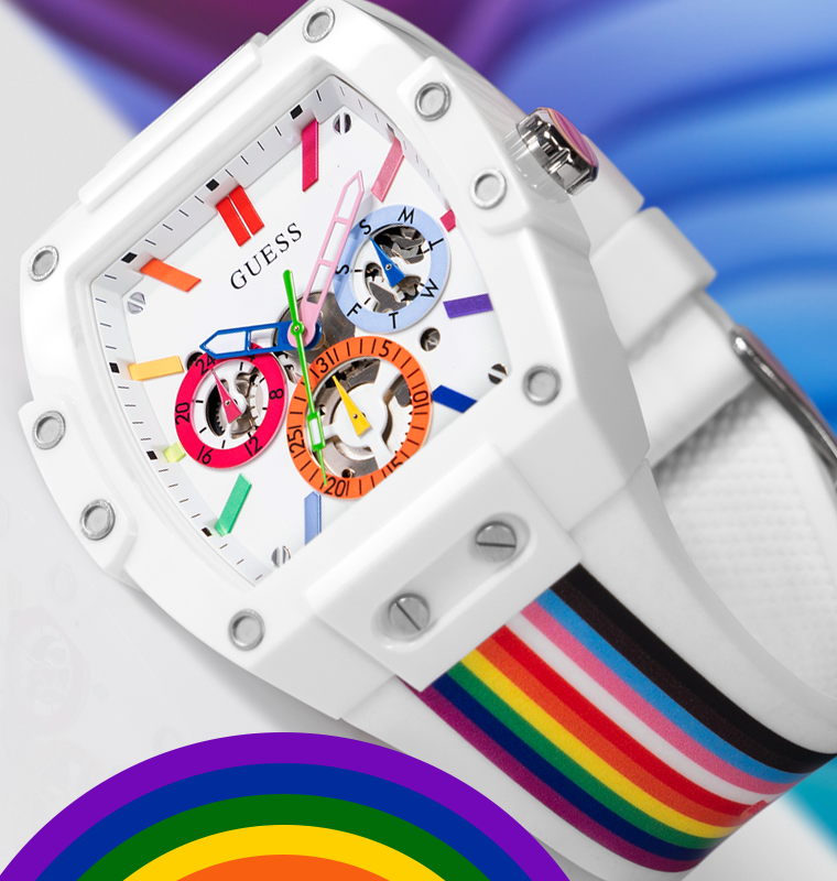 Guess Phoenix Analog White Dial White Silicone Strap Watch for Men - GW0720G1 Buy Now By Guess