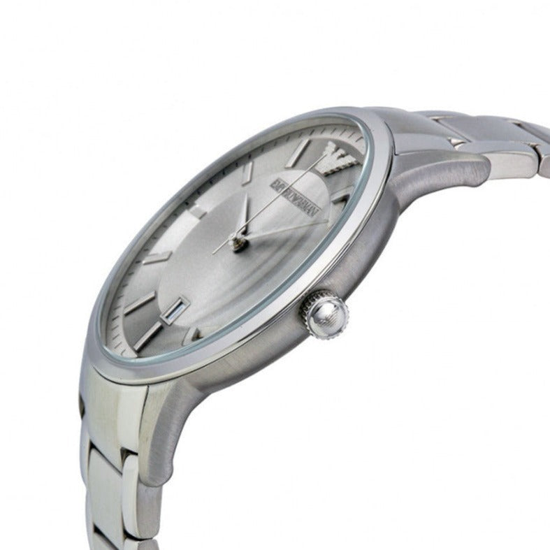 Emporio Armani Renato Quartz Silver Dial Silver Steel Strap Watch For Men - AR11189 Buy Now By Emporio Armani