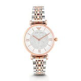 Emporio Armani Gianni T Bar Quartz White Dial Two Tone Steel Strap Watch For Women - AR80035 Buy Now By Emporio Armani