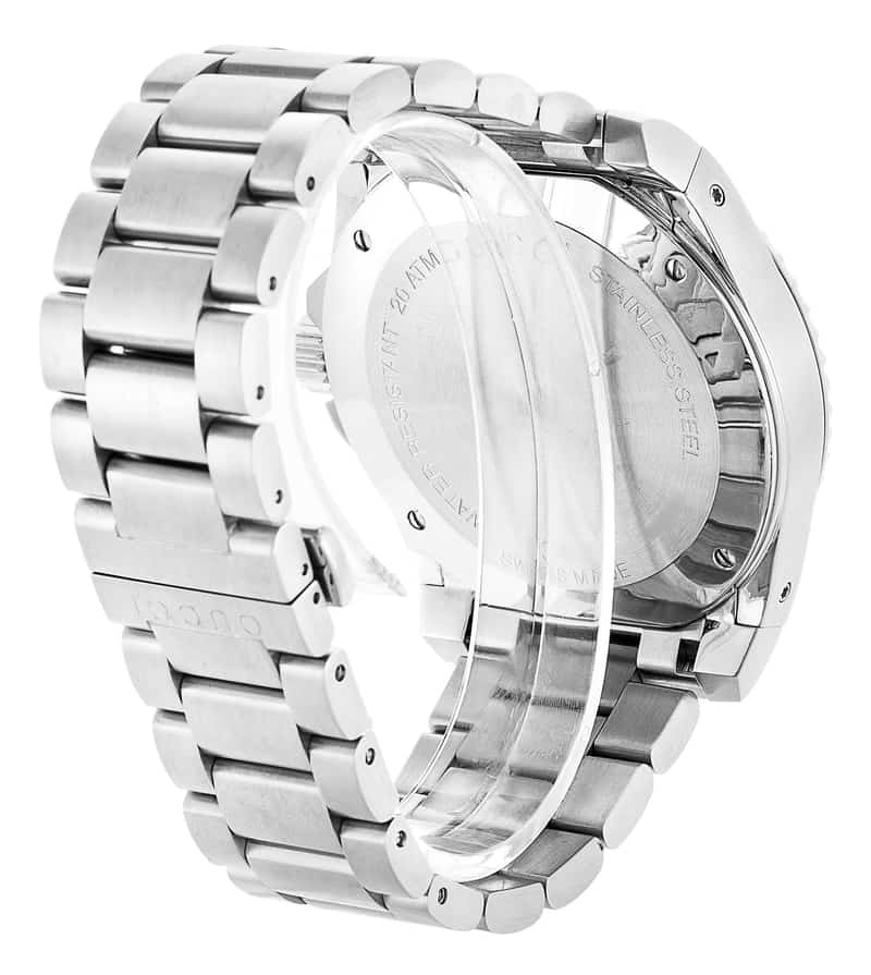 Gucci Dive Analog Black Dial Silver Steel Strap Watch For Men - YA136208 Buy Now By Gucci